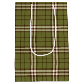 Green Tartan Mittlere Geschenktüte (Rückseite)