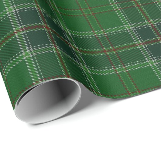 Green Tartan Muster Geschenkpapier (Rolleneckpunkt)