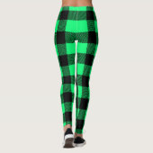 Green Tartan Muster Leggings (Rückseite)