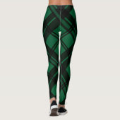 Green Tartan Muster Leggings (Rückseite)