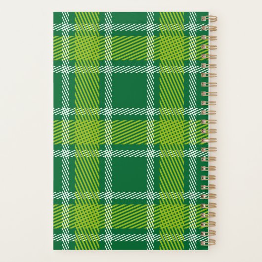 Green Tartan Planner Planer (Rückseite)