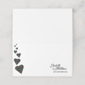 Green Tartan Table Platzkarte oder Escortkarte (Außenseite Aufgefaltet)