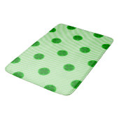 Green Tartan und Lucky Kleeblatt Pattern Badematte (Schrägansicht)