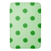 Green Tartan und Lucky Kleeblatt Pattern Badematte (Vorderseite Vertikal)
