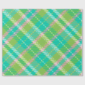 Green Tartan Webbing Geschenkpapier (Flach)