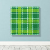 Green Tartan Wrapped Canvas Leinwanddruck (Insitu (Holzboden))