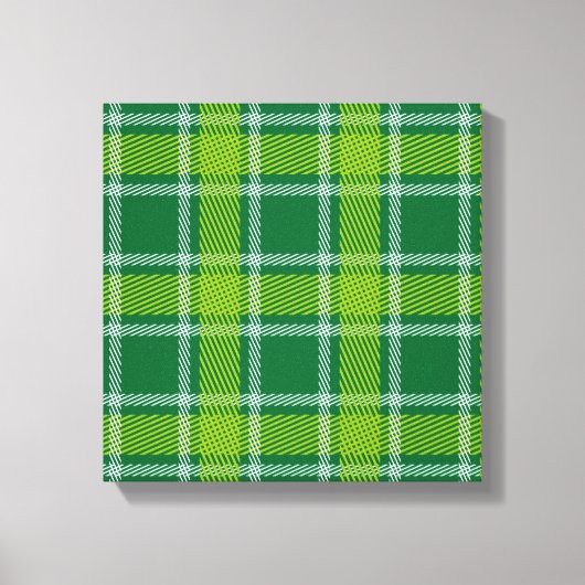 Green Tartan Wrapped Canvas Leinwanddruck (Vorderseite)