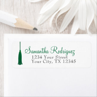 Green Tassel Abschluss Label