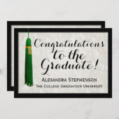 Green Tassel Herzlichen Glückwunsch Graduate Absch Einladung (Vorne/Hinten)