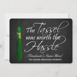 Green Tassel Worth The Hassle Uni-Abschluss Einladung