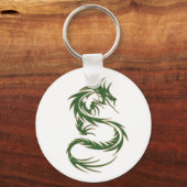 Green Tattoo Dragon Schlüsselanhänger (Vorderseite)