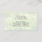 Green Tea Kettle | Tee-Pflanze-Felder-Visitenkarte Visitenkarte (Rückseite)