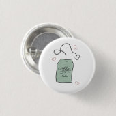 Green Tea Lover - Button-up Round Abzeichen Button (Vorne & Hinten)