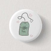 Green Tea Lover - Button-up Round Abzeichen Button (Vorderseite)