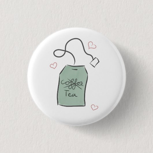 Green Tea Lover - Button-up Round Abzeichen Button (Vorderseite)