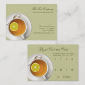 Green Tea Shoppe Business und Lochkarten Treuekarte (Vorne/Hinten)