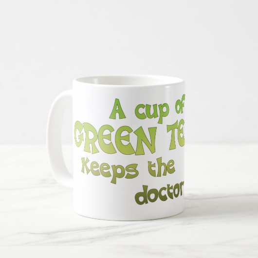 Green Tea Tasse - Fun Gift Idea für den grünen Tee (Vorderseite Links)