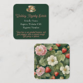 Green Teacup Berry in Liebe Wedding Registry Begleitkarte (Vorne/Hinten)