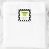 Green Teacup Polka Dot Geburtstagsparty Stickers (Tasche)