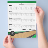 Green Team Bowling-Kernblätter Flyer (Hand)