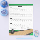 Green Team Bowling-Kernblätter Flyer (Einzeln)