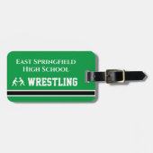 Green Team Wrestling Gear Bag Luggage Tag Gepäckanhänger (Vorderseite horizontal)