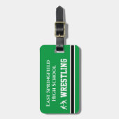 Green Team Wrestling Gear Bag Luggage Tag Gepäckanhänger (Vorderseite vertikal)