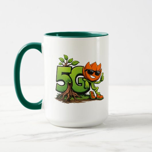 Green Tech Maskottchen-Kombitasse Tasse (Links)