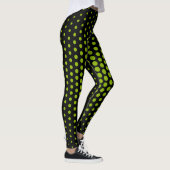 Green Techno Dot Muster Leggings (Rechts)