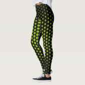 Green Techno Dot Muster Leggings (Links)