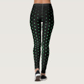 Green Techno Dot Muster Leggings (Rückseite)