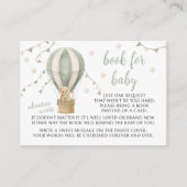 Green Teddy Air Ballon Book for Baby Showcard Begleitkarte (Vorderseite)