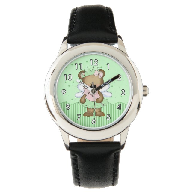 Green Teddy Bear Fairy Armbanduhr (Vorderseite)
