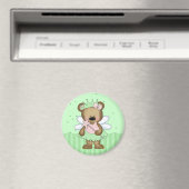 Green Teddy Bear Fairy Princess Magnet (In Situ (Geschirrspüler))