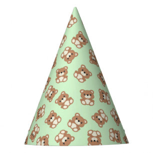 Green Teddy Bear Geburtstagspartei Partyhütchen