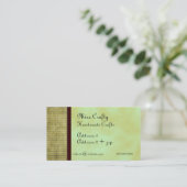 Green Tee Custom Business Card Visitenkarte (Stehend Vorderseite)