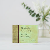 Green Tee Custom Business Card Visitenkarte (Stehend Vorderseite)