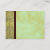 Green Tee Custom Business Card Visitenkarte (Rückseite)