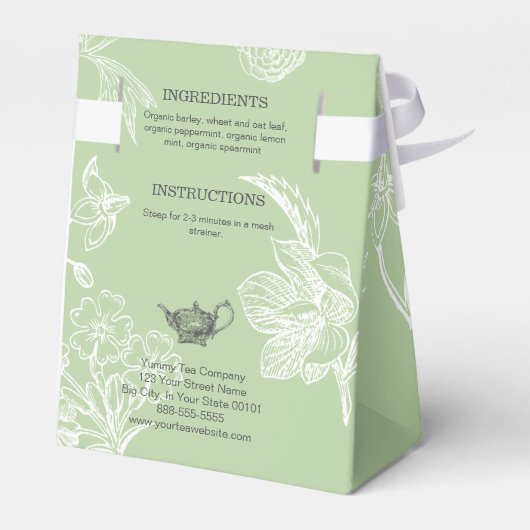 Green Tee - Lose Leaf Tee Packung Kleine Box Geschenkschachtel (Rückseite)