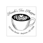 Green Tee Matcha Latte Heart Personalisierter Kaff Gummistempel (Prägung)