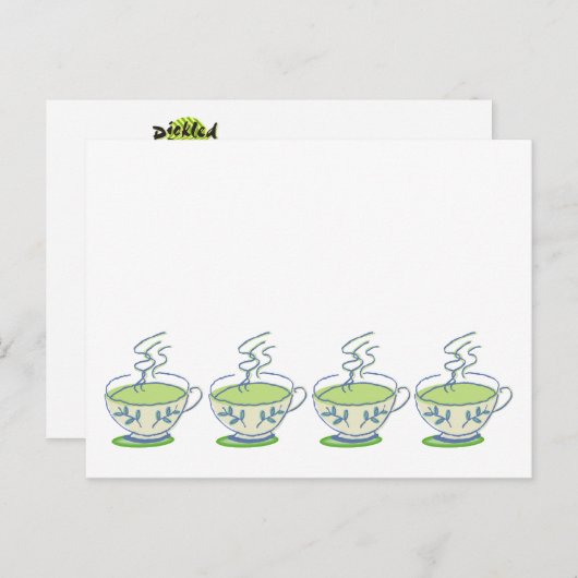 Green Tee Postcard Postkarte (Vorne/Hinten)