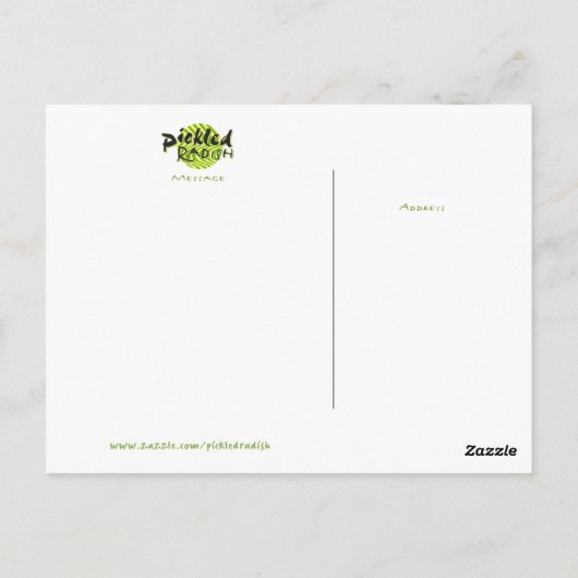 Green Tee Postcard Postkarte (Rückseite)