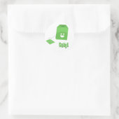 Green Tee Squee-Bag-Aufkleber Runder Aufkleber (Tasche)