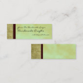 Green Tee Theme Business Card Hangtag Mini Visitenkarte (Vorne/Hinten)