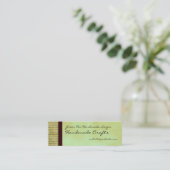 Green Tee Theme Business Card Hangtag Mini Visitenkarte (Stehend Vorderseite)