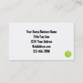 Green Tennis Ball LIEBE Visitenkarte (Rückseite)