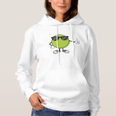 Green Tennis Ball mit Sonnenbrille Hoodie (Vorderseite)