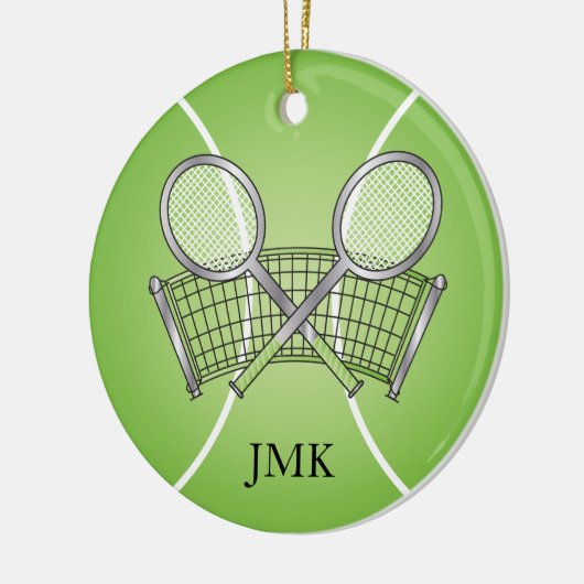 Green Tennis Ball | Personalisieren Keramikornament (Links)