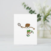 Green Tennis Postkarte (Stehend Vorderseite)