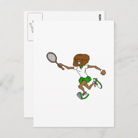 Green Tennis Postkarte (Vorne/Hinten)